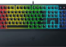 Razer Ornata V3 Gaming Keyboard: Low-Profile Keys – Mecha-Membrane Switches – UV-Coated Keycaps – Backlit Media Keys – 10-Zone RGB Lighting – Spill-Resistant – Magnetic Wrist Wrest – Classic Black