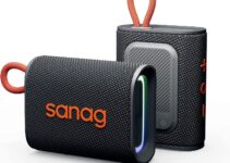 Sanag Bluetooth Speakers Ultra Portable Speaker with RGB Light Wireless Bluetooth 5.1 Speaker with IPX7 Waterproof, Big Stereo Sound Speakers with Extra Bass and 18H Playtime
