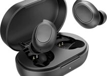 VASSCA Wireless Earbuds, Bluetooth Headphones with Charging Case, & Fast Charge, 25h Playtime, IPX8, Deep Bass, in-Ear Supports Mono Mode, for Music, Calls, and Siri Black