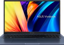 ASUS VivoBook 17X Laptop, 17.3" FHD Display, AMD Ryzen 5 5600H CPU, AMD Radeon Graphics, 8GB RAM, 512GB SSD, Fingerprint Sensor, Windows 11 Home, Quiet Blue, S1703QA-AS51