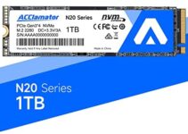 Acclamator NVMe 1TB Read 2500MB/s PCle 3.0×4, M.2 2280, Internal Solid State Drive, Storage for PC, Laptops, Gaming and More, N20
