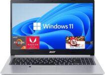 Acer Newest Aspire 5 15.6″ FHD Laptop Computer Ryzen 3 3350U Quad-Core Mobile Processor 20GB RAM 1TB SSD, Backlit KB, Fingerprint Reader, WiFi6, HDMI, Windows 11 S Model , E.S 32GB USB Card
