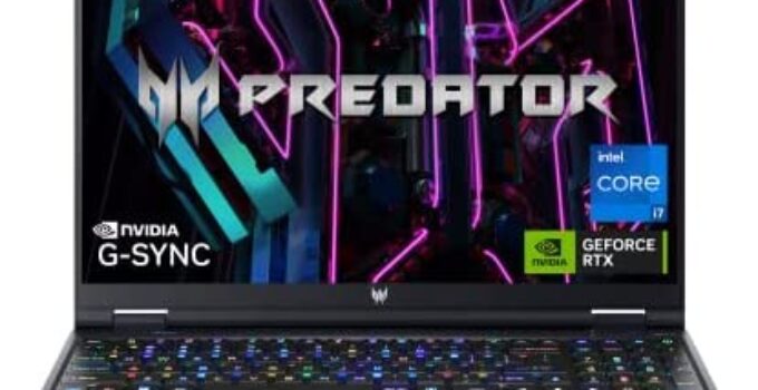 Acer Predator Helios 16 Gaming Laptop | 13th Gen Intel Core i7-13700HX | NVIDIA GeForce RTX 4070 | 16″ 2560 x 1600 240Hz G-SYNC Display | 16GB DDR5 | 1TB Gen 4 SSD | Killer Wi-Fi 6E | PH16-71-72YG
