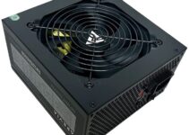 Apevia SPIRIT600W Spirit 600W ATX Power Supply with Auto-Thermally Controlled 120mm Fan, 115/230V Switch, All Protections