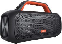 Bluetooth Speaker, DOSS Extreme Boom Outdoor Speaker with IPX6 Waterproof, 60W Mighty Sound, Deep Bass, 30H Playtime,10400mAh Power Bank, Portable Speaker with Built-in Handle for Outdoor, Pool-Orange