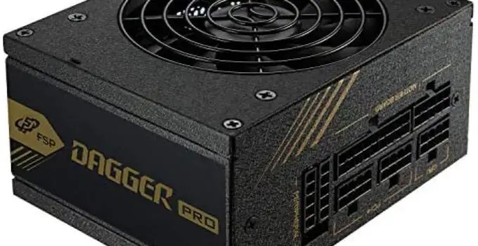 FSP Dagger Pro 550W Mini ITX Solution/SFX 12V / Micro ATX 80 Plus Gold Certified Full Modular VR / 4K Ready Gaming Power Supply (SDA2-550)