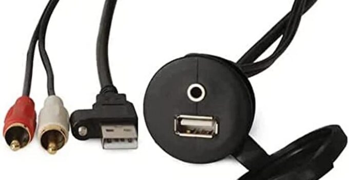 Garmin MS-CBUSB3.5, Fusion, USB + 3.5mm-2xRCA Aux Panel Mount Cable, 2m (010-12381-00)
