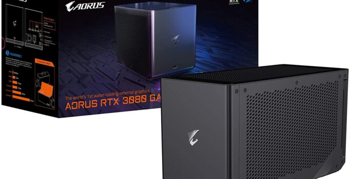 Gigabyte AORUS RTX 3080 Gaming Box (REV2.0) eGPU, WATERFORCE All-in-One Cooling System, LHR, Thunderbolt 3, GV-N3080IXEB-10GD REV2.0 External Graphics Card