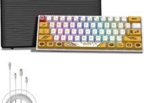 HITIME XVX M61 60% Mechanical Keyboard with Keyboard Travel Case,Wired/2.4G Wireless Gaming Keyboard with Coiled Cable,Hot Swappable Custom Computer Keyboard for Desktop PC/Laptop Mac, Limited Edition