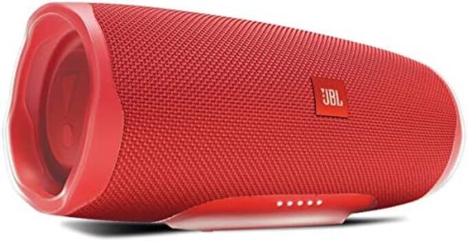JBL Charge 4 Portable Waterproof Wireless Bluetooth Speaker – Red (Renewed)