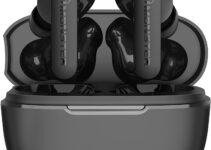 Monster N-Lite Clear Talk Wireless Earbuds Bluetooth 5.3 Headphones with CVC 8.0 Noise Reduction, IPX8 Waterproof in-Ear Stereo Earphones 60H Playtime, with Fast Charging for Sport