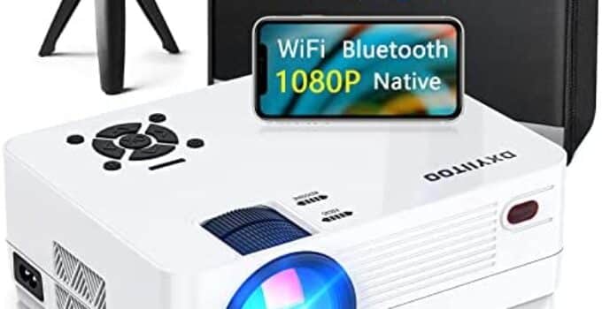 Native 1080P Projector with WiFi and Two-Way Bluetooth, Full HD Movie Projector for Outdoor Movies, 300″ Display Projector 4k Home Theater, Compatible with iOS/Android/PC/XBox/PS4/TV Stick/HDMI/USB