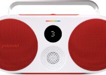Polaroid P3 Music Player (Red) – Retro-Futuristic Boombox Wireless Bluetooth Speaker Rechargeable with Dual Stereo Pairing