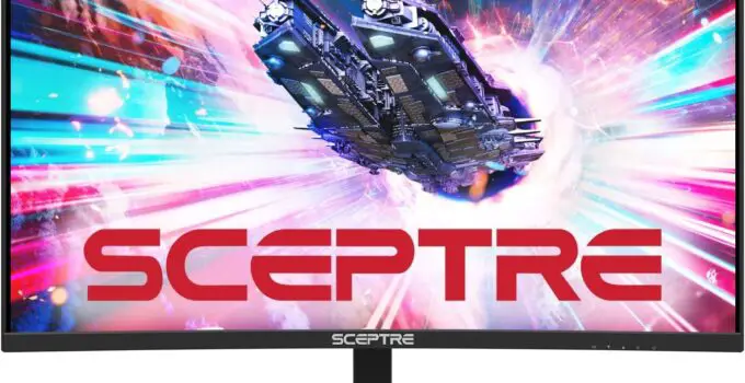 Sceptre 27-inch Curved Gaming Monitor up to 240Hz DisplayPort HDMI 1ms 99% sRGB Build-in Speakers, R1500 Machine Black 2023 (C275B-FWT240)