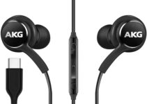 2022 Wired Earbuds Stereo Headphones for Samsung Galaxy S22 Ultra S21 Ultra S20 Ultra 5G, Galaxy S10,Note 10, Note 10+ – Designed by AKG – with Microphone and Volume Remote Type-C Connector-Black