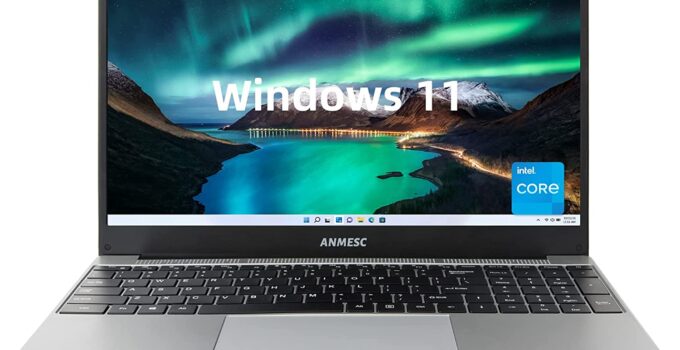 ANMESC Laptop, 15.6" 1080P Full HD IPS Display High Performance Quad-Core Intel Celeron N5095 Processors 12GB DDR4 512GB ROM Windows 11 Laptop Computers, 2.4G/5G WiFi, Long Battery Life