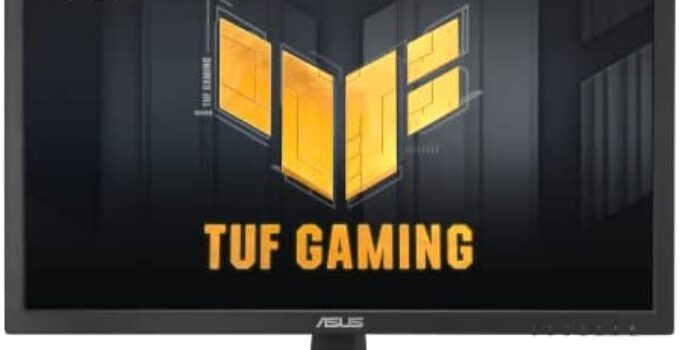 ASUS TUF Gaming 24” 1080P Monitor (VG248Q1B) – Full HD, 165Hz, Extreme Low Motion Blur, 0.5ms, FreeSync Premium, Eye Care, DisplayPort, HDMI, Shadow Boost, VESA Wall Mountable, Tilt Adjustable