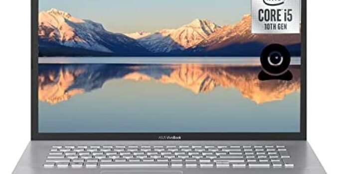 ASUS Vivobook Laptop, 17.3″ HD+ (1600×900) Non-Touch Display, Intel Core i5 Quad-Core Processor, 20GB DDR4 RAM, 512GB PCIe NVMe M.2 SSD, Webcam, HDMI, USB Type-C, Wi-Fi 5, Windows 11 Home, Silver