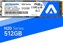 Acclamator 512GB SSD NVMe PCIe M.2 2280 Internal SSD, High Performance Solid State Drive Read Up to 2200MB/s N20