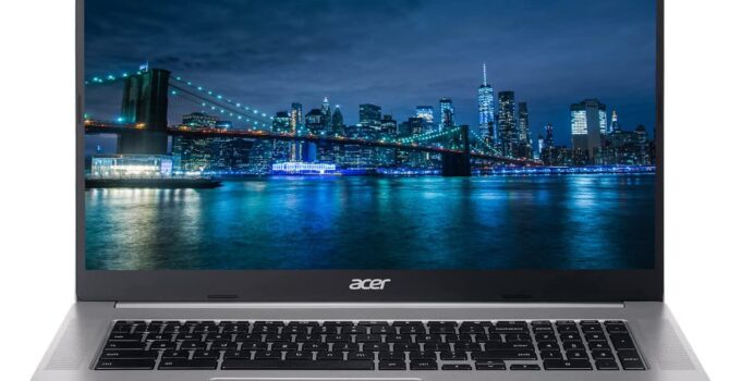 Acer 2023 17" FHD Laptop, Intel Celeron N Processor Up to 2.78GHz, 4GB Ram, 128GB Storage(64GB SSD+64GB MicroSD), Intel 4K Graphics, Ultra-Fast WiFi, Chrome OS, Dale Silver(Renewed)