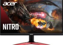 Acer Nitro KG241Y Sbiip 23.8” Full HD (1920 x 1080) VA Gaming Monitor | AMD FreeSync Premium Technology | 165Hz Refresh Rate | 1ms (VRB) | ZeroFrame Design | 1 x Display Port 1.2 & 2 x HDMI 2.0