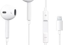 Apple Earbuds for iPhone Headphones with Lightning Connector Wired Earphones (Built-in Microphone & Volume Control) [Apple MFi Certified] Noise Isolating Headsets for iPhone 14/13/12/11/SE/X/XR/XS/8/7