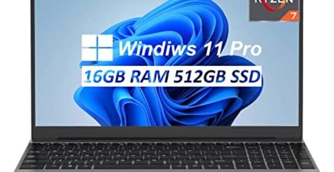 Auusda Laptop Computer 15.6″, 16GB RAM 512GB SSD, AMD Ryzen 7 3700U Up to 4GHz with Radeon RX Vega 10 Graphics, 1TB SSD & 1TB Micro SD Card Expansion, IPS FHD 1920 x 1080, Fingerprint Unlock, Backlit