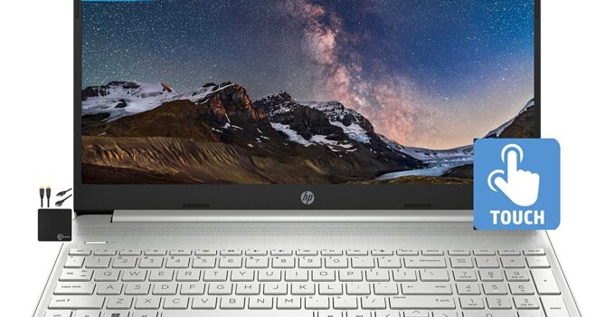 HP 2022 Newest 15.6’’ HD Touchscreen Laptop, Quad Core Intel i5-1135G7 (Beat i7-1065G7,Upto 4.2GHz), Iris Xe Graphics, 16GB RAM, 512GB SSD, HD Webcam, WiFi, 11+ Hours Battery, Win11 S, +Marxsolcables