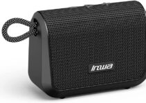Inwa Portable Bluetooth Speakers, Outdoor Waterproof Speaker Bluetooth Wireless, 8W 12H Small Bluetooth 5.1 Speaker with Hand-Free Call for Indoor Home, Outdoor Travel (Black)