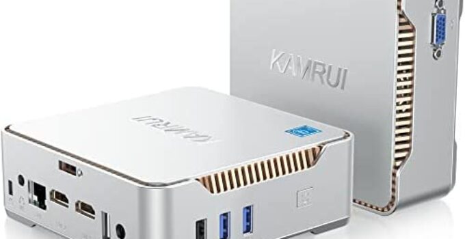 KAMRUI GK3 Plus Mini PC 16GB RAM 512GB M.2 SSD, Intel 12th Alder Lake N95 (up to 3.4GHz) Mini PC Windows 11 Pro, 2.5”SSD, Gigabit Ethernet, 4K UHD, WiFi, BT, VESA/Home/Business Mini Desktop Computer