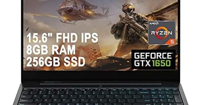 Lenovo IdeaPad 3 Gaming 15 Laptop 15.6″ FHD IPS 120Hz AMD 6-Core Ryzen 5 4600H (Beats i7-8750H) 8GB RAM 256GB SSD GeForce GTX 1650 4GB Backlit USB-C Dolby Win10 Black + HDMI Cable