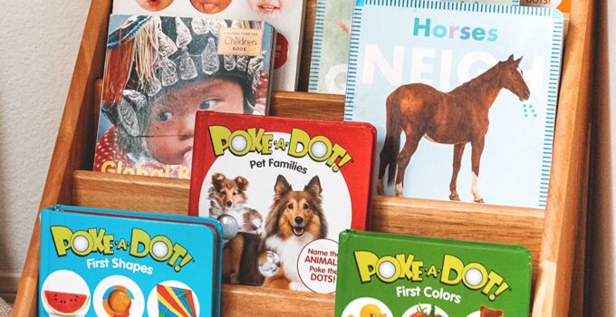 Montessori Bookshelf – Book Display Shelf for Toddler – Forward/Front Facing Bookcase Rack Display