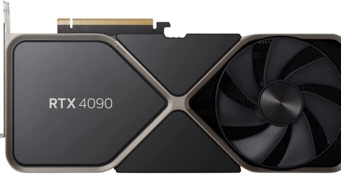 NVIDIA GeForce RTX 4090 Founders Edition Graphics Card 24GB GDDR6X – Titanium and Black