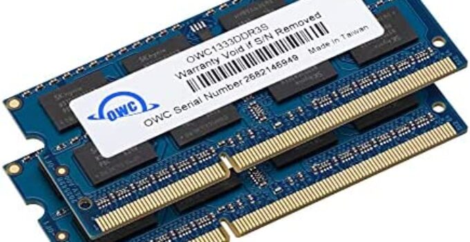 OWC 16GB (2x 8GB) 1333Mhz PC3-10600 DDR3 SO-DIMM 204-Pin Memory Upgrade Kit