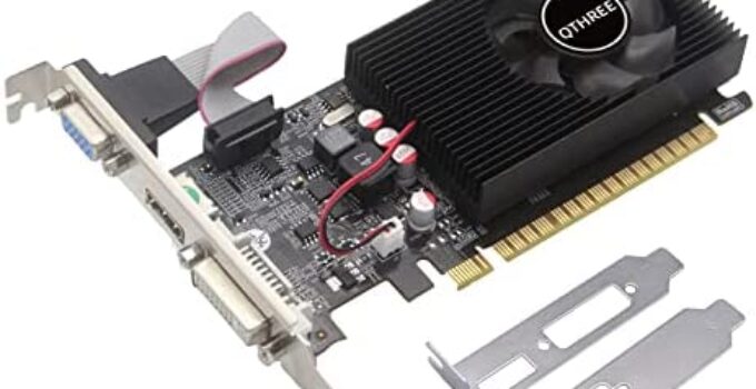 QTHREE NVIDIA GT 730 Graphics Card,4GB,DDR3,128-Bits,DVI-I,HDMI,VGA,Video Card for PC,PCI Express x16,Low Profile Computer GPU,DirectX 11,Support 2K