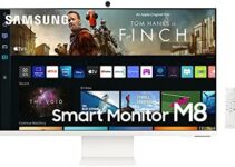 SAMSUNG 32″ M80B UHD HDR Smart Computer Monitor Screen with Streaming TV, Slimfit Camera Included, Wireless Remote PC Access, Alexa Built-in (LS32BM801UNXGO)