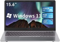 SGIN Laptop 15.6 Inch 4GB DDR4 128GB SSD, Windows 11 Laptop with Celeron N4020, up to 2.8GHz, Mini HDMI, 2.4/5.0G WiFi, 2 x USB 3.0, Expandable Storage 512GB TF(Sliver)