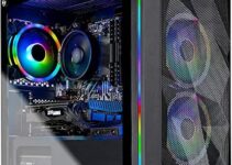 SkyTech Chronos Mini Gaming Computer PC Desktop – AMD Ryzen 5 3600 3.6 GHz, GTX 1650 4G, 500G SSD, 8G 3000, RGB Fans, AC WiFi, Windows 10 Home 64-bit
