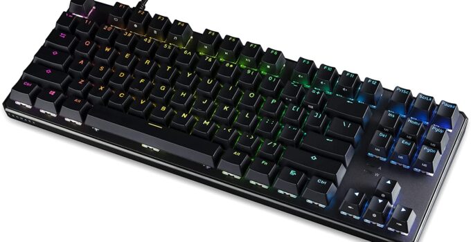 TECWARE Phantom+ 87 Key Mechanical Keyboard, RGB led, Wraith Orange Switch
