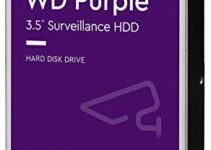 Western Digital 8TB WD Purple Surveillance Internal Hard Drive HDD – SATA 6 Gb/s, 128 MB Cache, 3.5″ – WD84PURZ