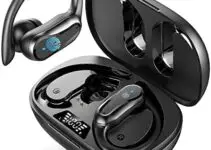 Wireless Earbuds Bluetooth 5.3 Headphones 42Hrs Playtime in Ear Earphones with Hi-Fi Stereo Sports Ear Buds, Over-Ear Earhooks Headset with Dual LED Display/IP7 Waterproof/Noise Cancelling for Workout