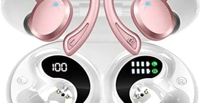 Wireless Earbuds Bluetooth Headphones, Bluetooth 5.3 Earbuds with Immersive HiFi Stereo, 2023 New 48Hrs Wireless Ear Buds Over Ear, ENC Mic, Comfortable Sport Earhooks, IP7 Waterproof in Ear Earphones