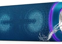EDUPLINK Bluetooth Speakers Louder Volume Deep Bass Long Battery Life ip67 Waterproof Charge Out for Outdoor (Blue)
