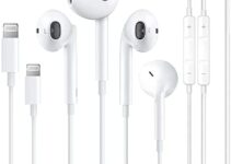 2 Pack Lighting Headphones, Apple Earbuds Wired with Bluetooth(Built-in Microphone & Volume Control)[Apple MFi Certified] Headphones Compatible with iPhone 14/13/12/11/X/8/7, Support All iOS Systems