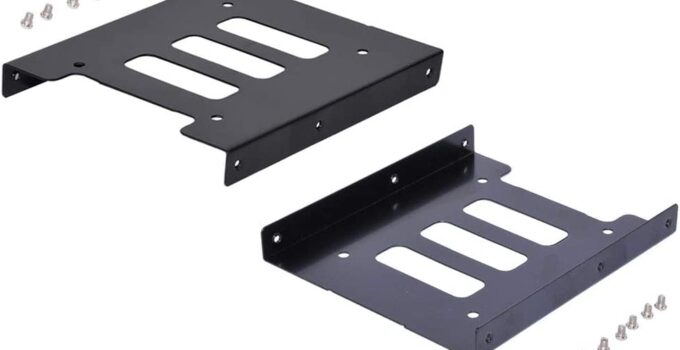 2.5" to 3.5" SSD HDD Hard Drive Adapter Bay Holder Mounting Bracket (2 Pack)