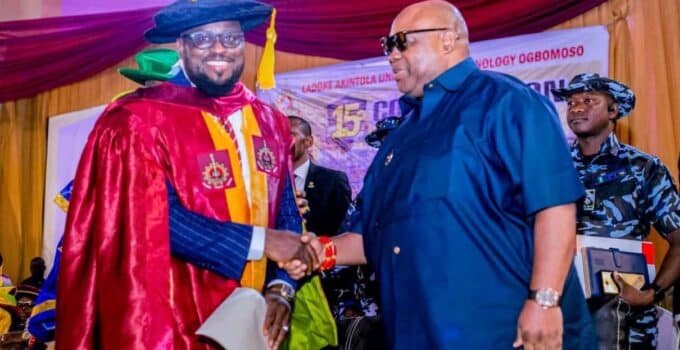 Adeleke Receives Rousing Welcome At LAUTECH Convocation