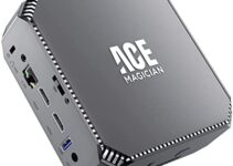 ACEMAGICIAN Mini PC, Intel N5095(up to 2.9GHz) Mini Desktop Computer, 12GB DDR4 RAM 256GB SSD, Dual HDMI 4K Screen Display, 2.4/5G WiFi & BT4.2, Gigabit Ethernet with VESA Mount for Daily Use/Office