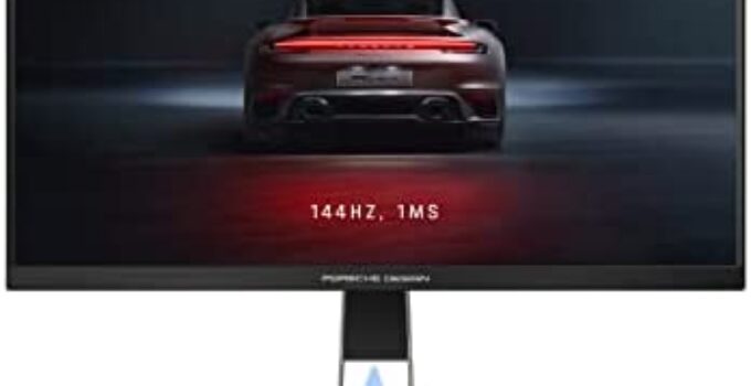 AOC Porsche Design Agon PRO PD32M 32″ Gaming Monitor, 4K UHD 3840×2160,144Hz 1ms, DisplayHDR 1400, MiniLED Backlight, Xbox PS5 Switch, Height Adjustable Stand