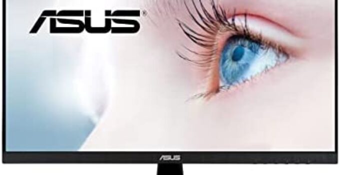 ASUS 27” 1080P Monitor (VA27DCP) – Full HD, IPS, 75Hz, USB-C 65W Power Delivery, Speakers, Adaptive-Sync/FreeSync, Eye Care, Low Blue Light, Flicker Free, VESA Mountable, Frameless, HDMI