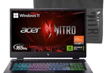 Acer Nitro 17 Gaming Laptop | AMD Ryzen 7 7735HS Octa-Core CPU | NVIDIA GeForce RTX 4050 Laptop GPU | 17.3″ FHD 165Hz IPS Display | 16GB DDR5 | 1TB Gen 4 SSD | Wi-Fi 6E | RGB Backlit KB | AN17-41-R8N5